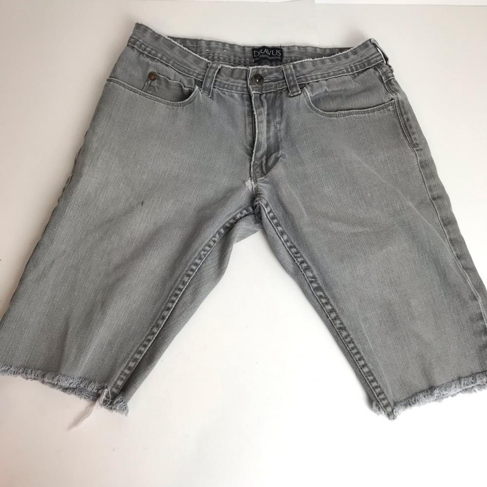 Dravus gray denim cutoff shorts